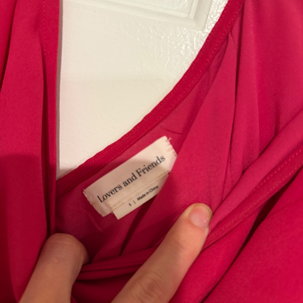 Lovers & Friends Junette Gown Hot Pink One Strap - Picture 9 of 11